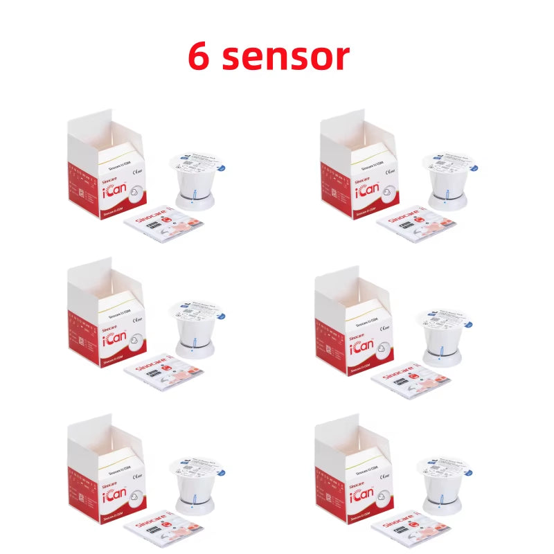 Ican I3 CGM with English APP 15 Days Blood Glucose Monitor Glucometer 24H Real-Time Sensor Meter for Diabetes Medical