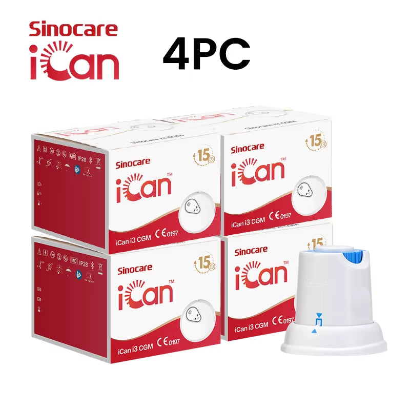 Ican I3 CGM with English APP 15 Days Blood Glucose Monitor Glucometer 24H Real-Time Sensor Meter for Diabetes Medical