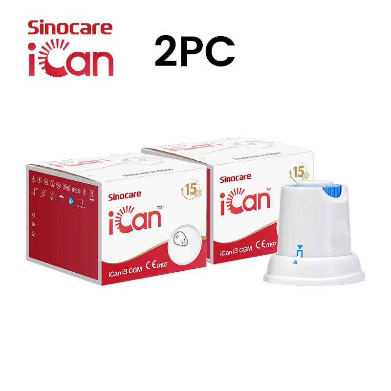 Ican I3 CGM with English APP 15 Days Blood Glucose Monitor Glucometer 24H Real-Time Sensor Meter for Diabetes Medical
